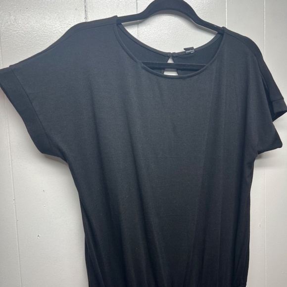 Anrabess Women's Short Sleeve Black Romper Size Large Side Pockets Stretch - Picture 8 of 13